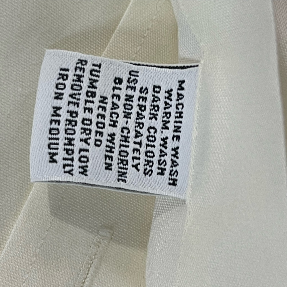 Mens Off White Short Sleeve Button Down Shirt - Picture 6 of 6